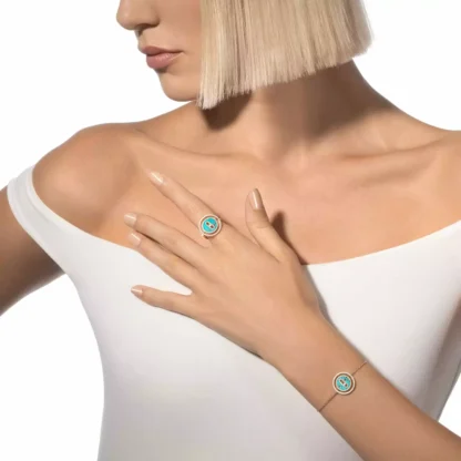 Turquoise & Rose Gold Ring