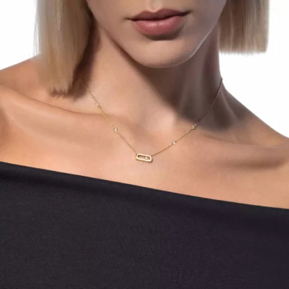 Yellow Gold Diamond Necklace