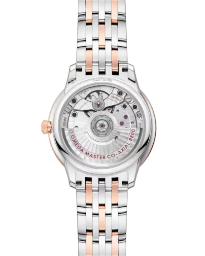Back - OMEGA De Ville Prestige 34mm Watch with Steel & Sedna™ Gold