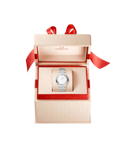 box De Ville Prestige 27.5 mm Quartz Watch with White Mother-of-Pearl Dial