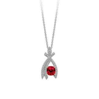 Orchid Pendant Ruby Sapphire