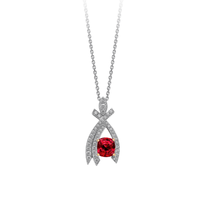 Orchid Pendant Ruby Sapphire