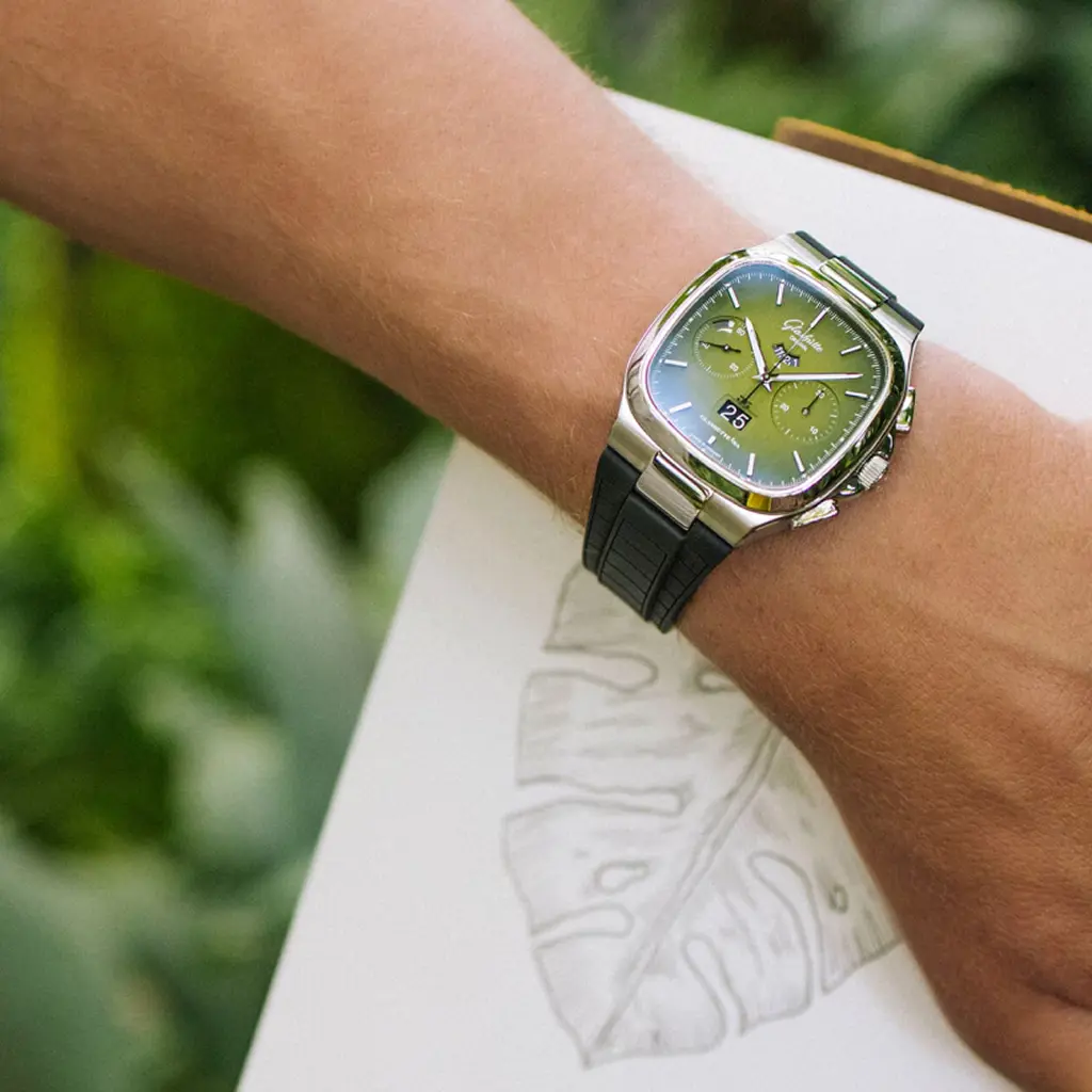 Glashütte Original Seventies Chronograph Panorama Date Fab Green Dial 40.00 x 40.00mm - Image 2
