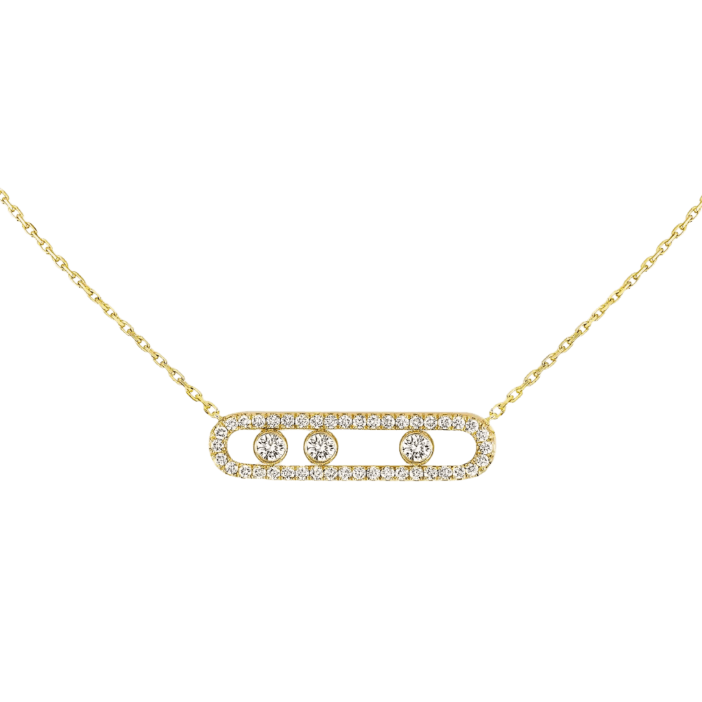 Messika Move Pavé Yellow Gold Necklace