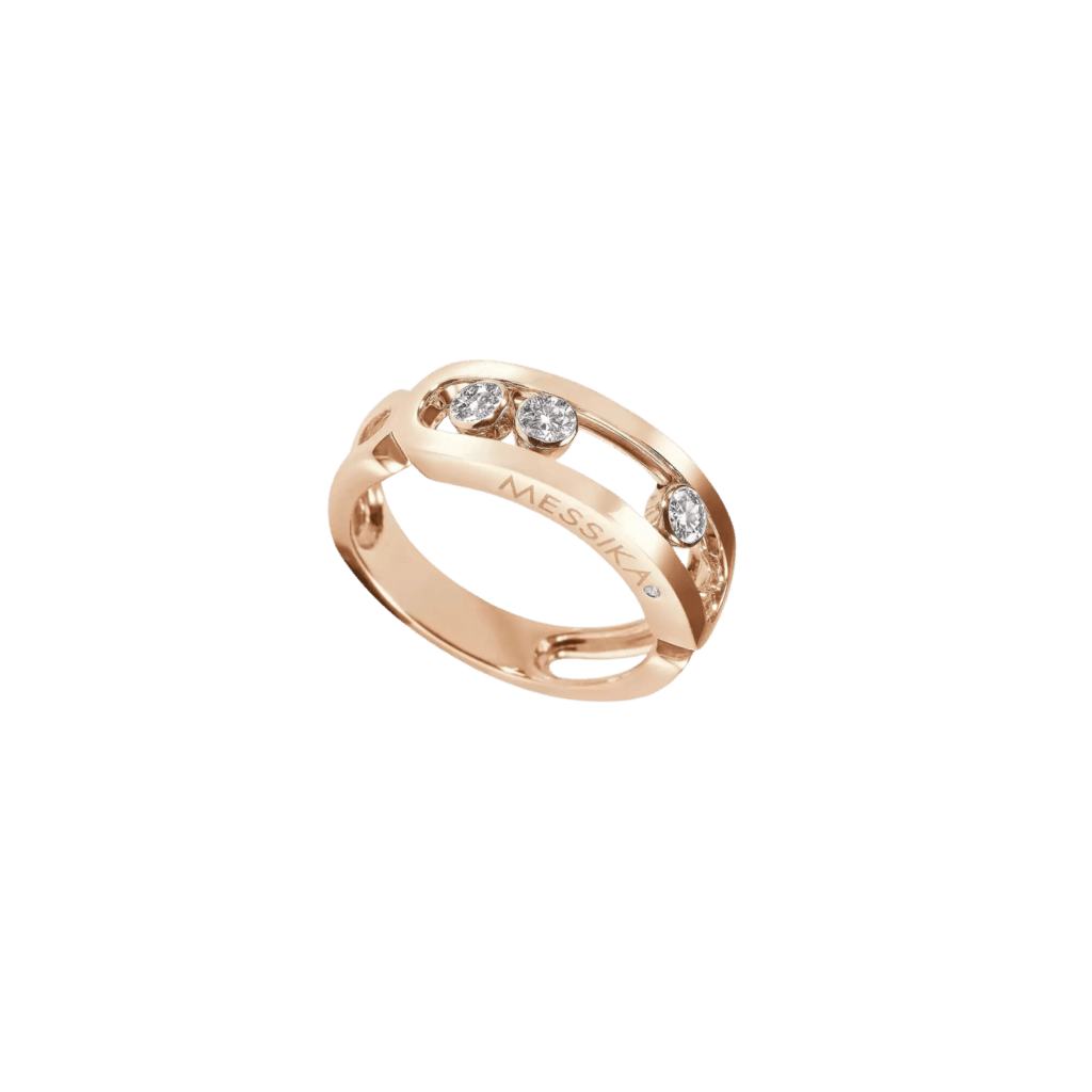 Messika Move Classique Pink Gold Diamond Ring