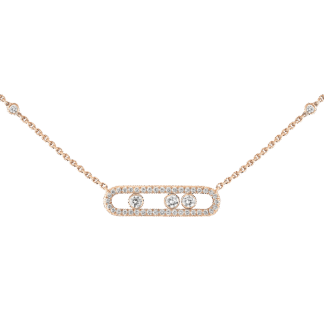 Messika Baby Move Pavé Pink Gold Diamond Necklace