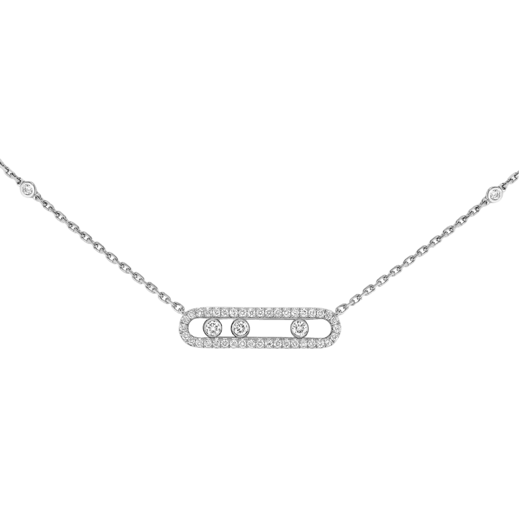 Messika Baby Move Pavé White Gold Diamond Necklace