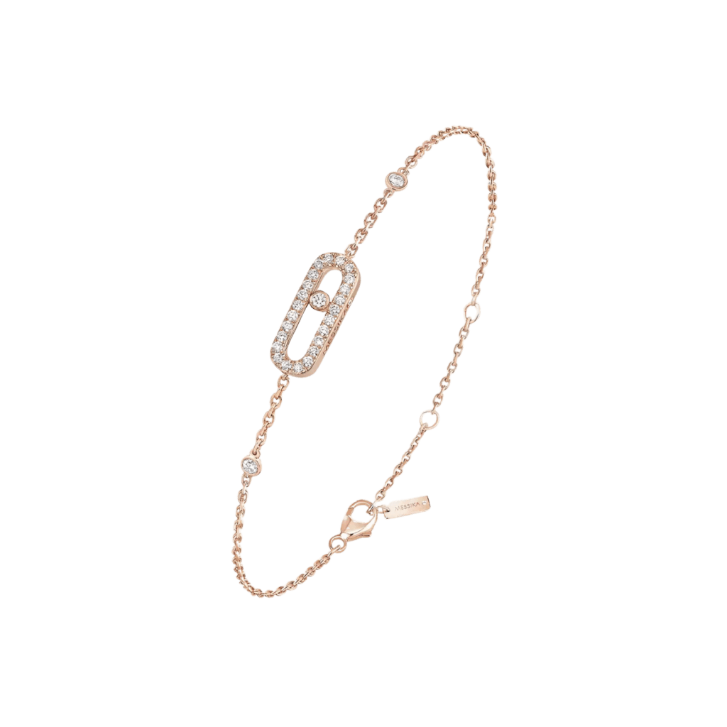 Messika Move Uno Pavé Rose Gold Bracelet