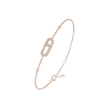 Messika Move Uno Pavé Rose Gold Bracelet