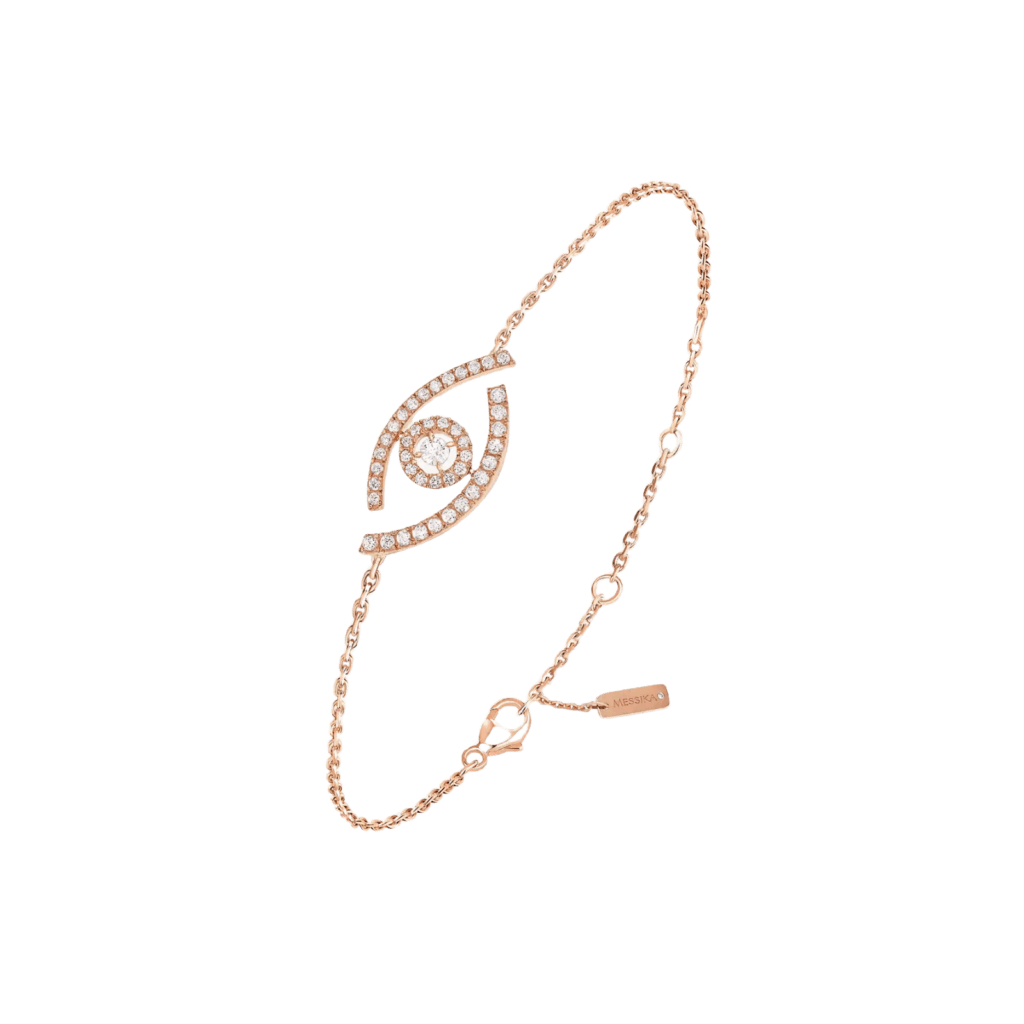 Lucky Eye Pavé Pink Gold Diamond Bracelet