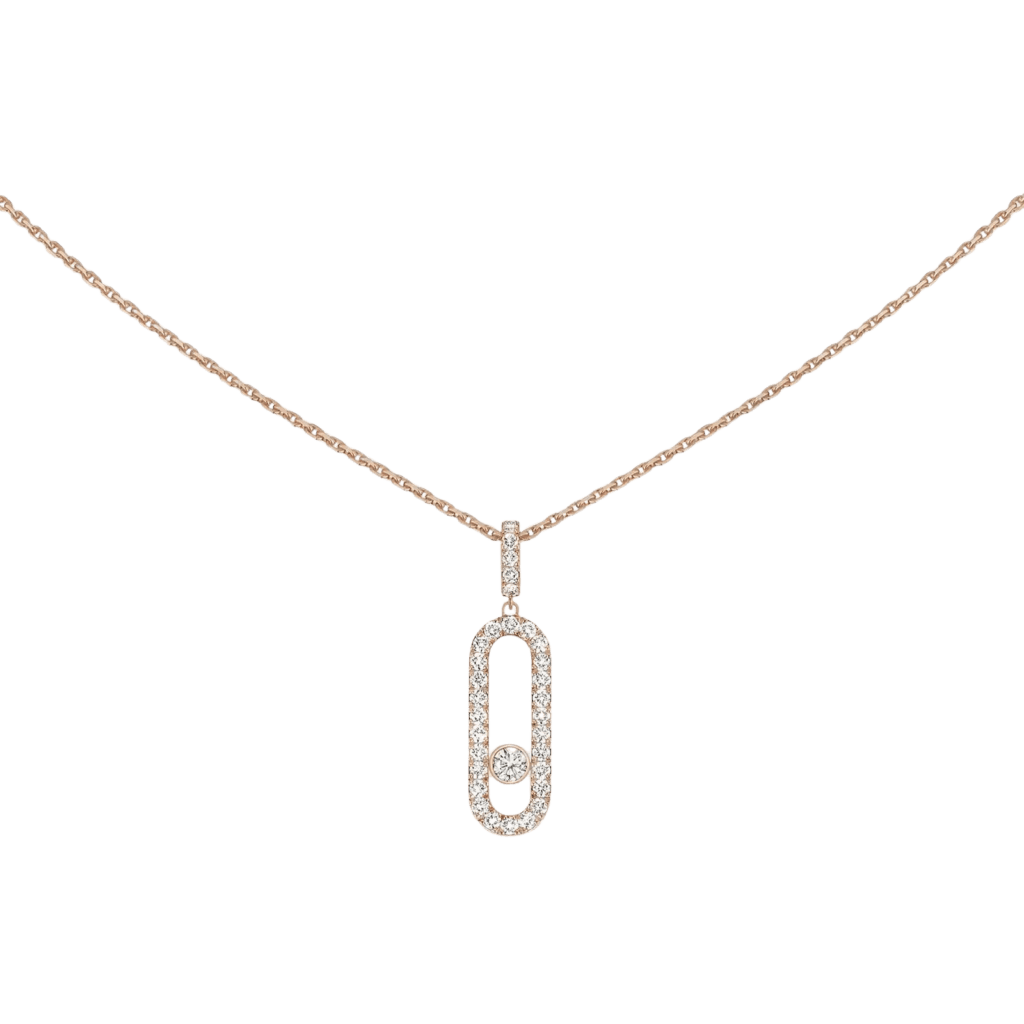 Move Uno Pavé LM Rose Gold Necklace