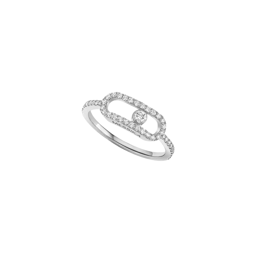 Move Uno Pavé LM White Gold Diamond Ring