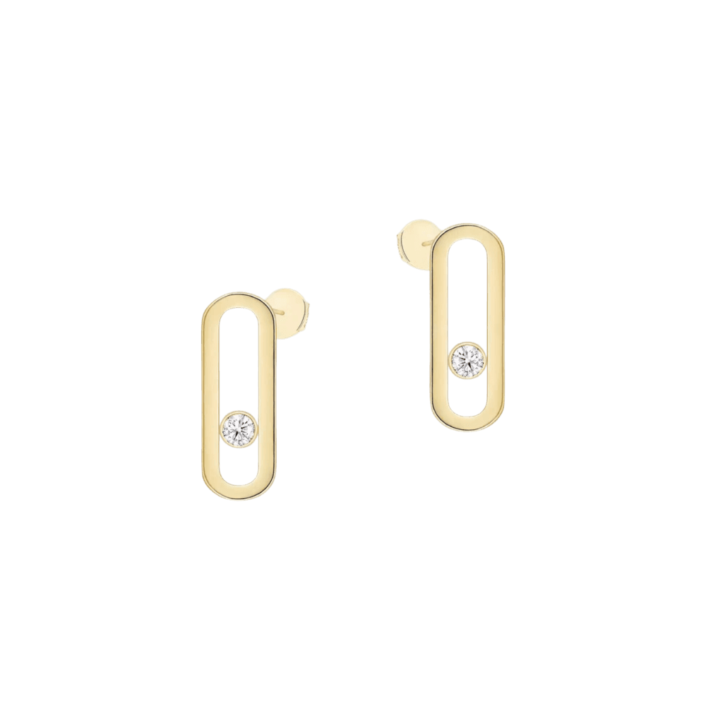 Messika Move Uno Yellow Gold Earrings