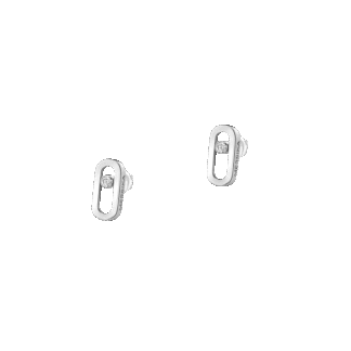 Messika Gold Move Uno White Gold Stud Earrings