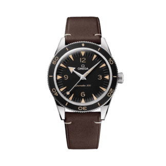 omega Seamaster 300 41 mm, steel on leather strap
