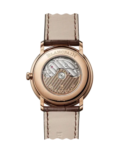 Back case of the Blancpain Villeret Extraplate 40mm Watch, Sunburst Green Dial