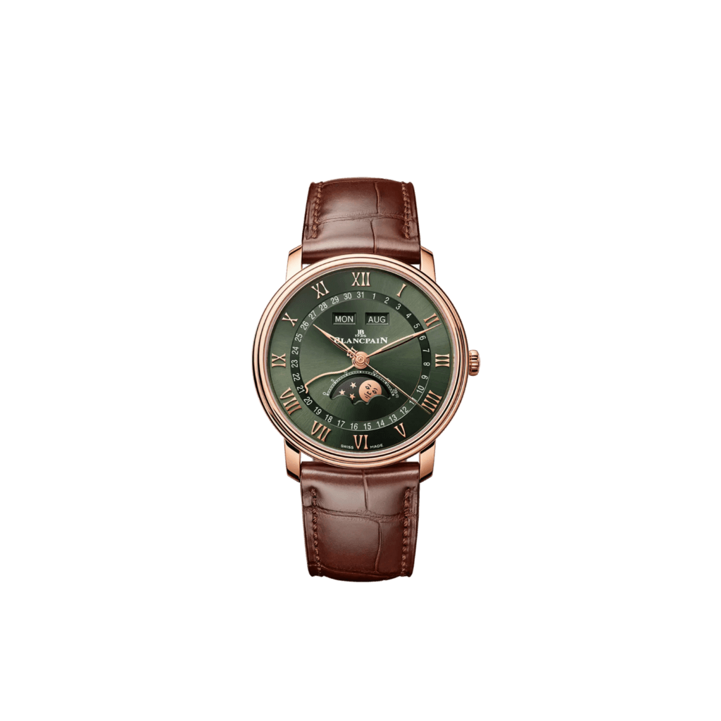 Blancpain Villeret Quantième Complet 40mm Watch, Green Dial
