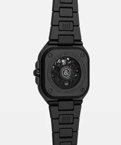 back view of the BR-05 Skeleton Black Lum Ceramic, 41mm