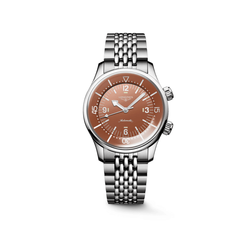 Longines Legend Diver 39mm, Stainless Steel, Terracota Dial