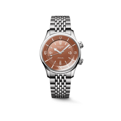 Longines Legend Diver 39mm, Stainless Steel, Terracota Dial