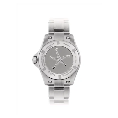 Back view of the Ocean Star 36.5mm, stainless steel & black dial