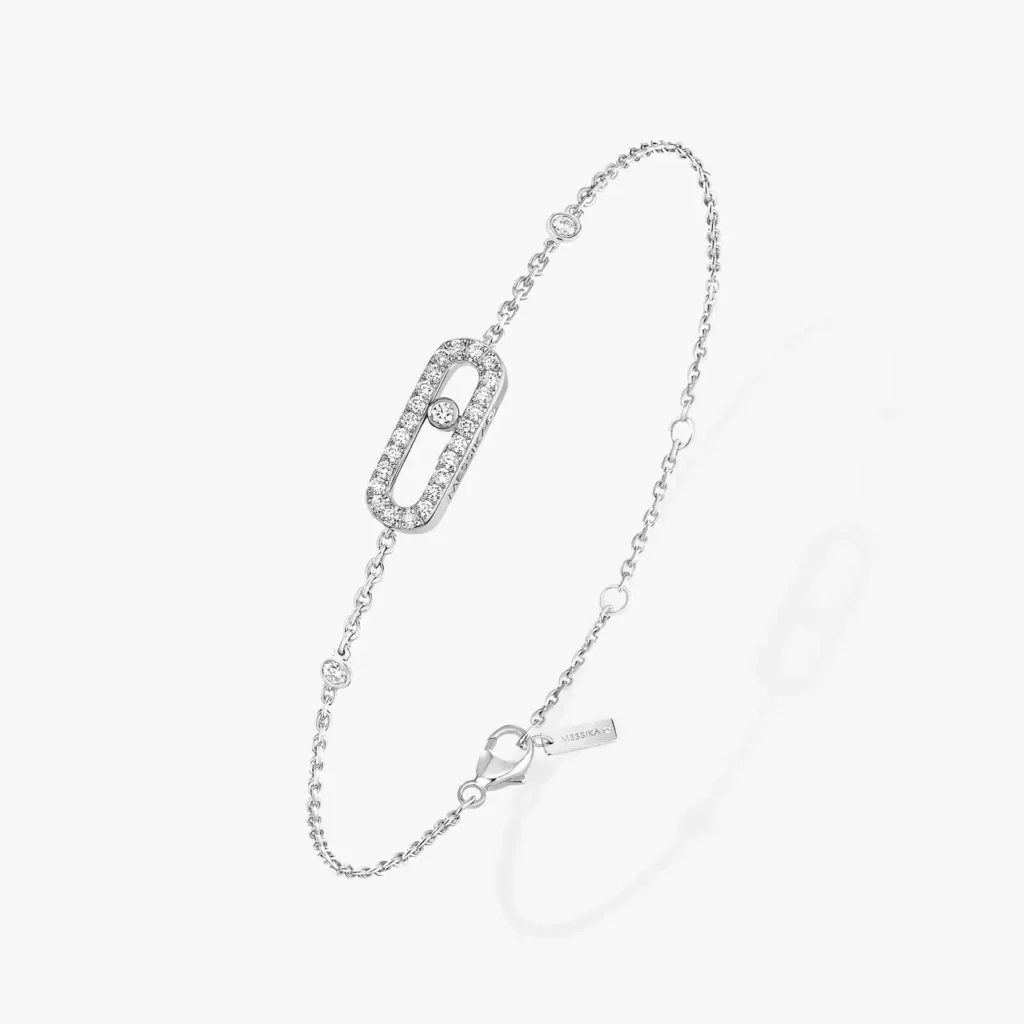 Messika Move Uno Pavé White Gold Bracelet