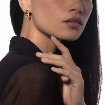 Messika Move Uno Yellow Gold Diamond Earrings