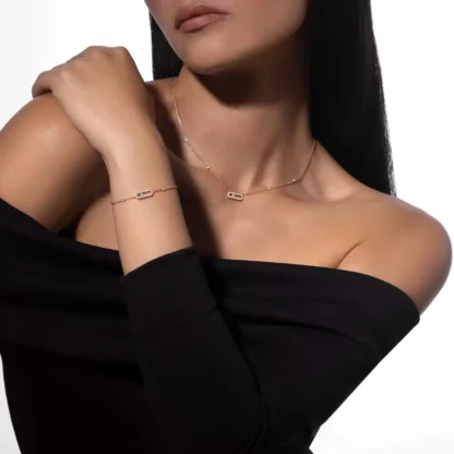 Move Uno Pavé Rose Gold Bracelet