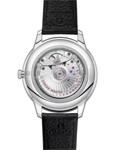 Back case Omega De Ville Prestige 41 mm, steel on leather strap