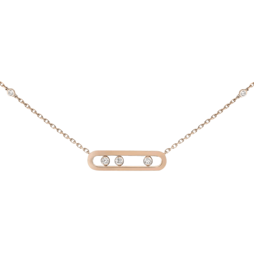 Messika Baby Move Pink Gold Diamond Necklace