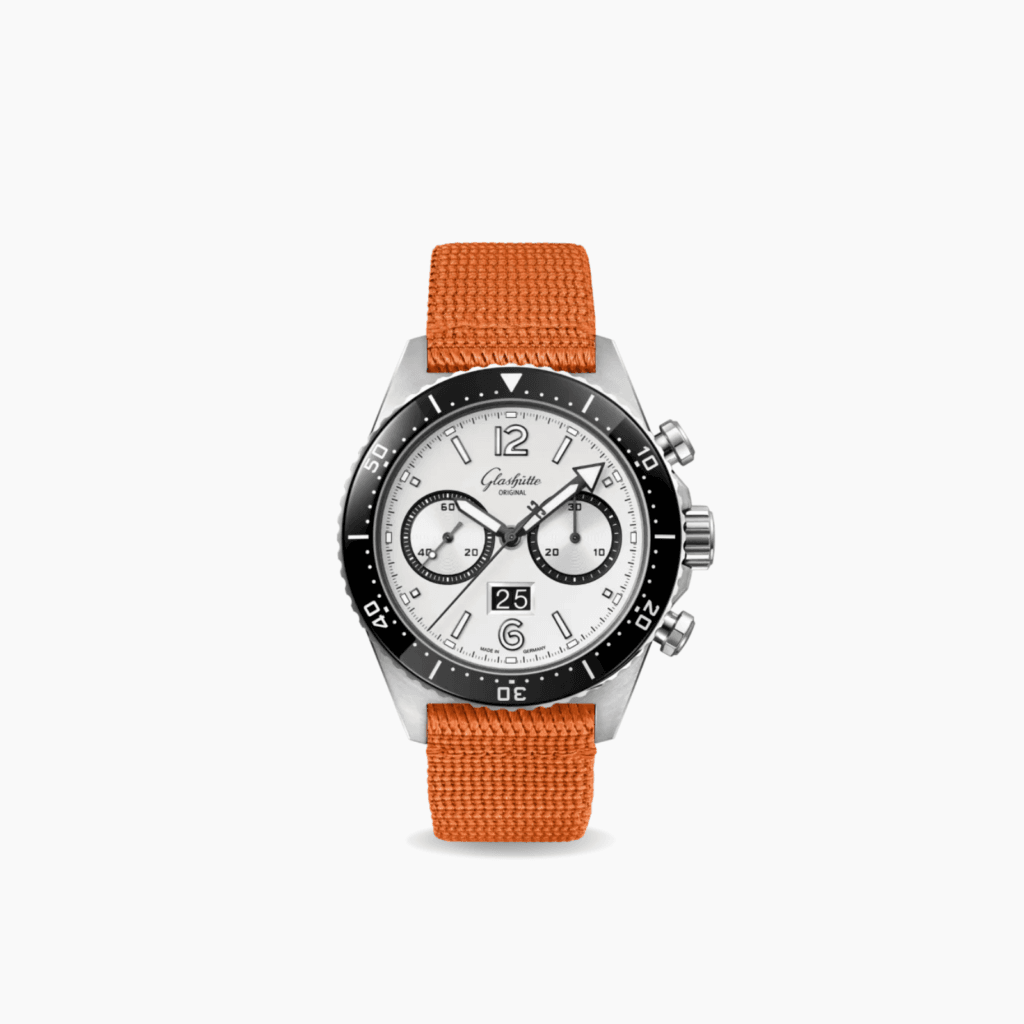 Glashütte Original SeaQ Chronograph 43.2mm, orange strap Watch