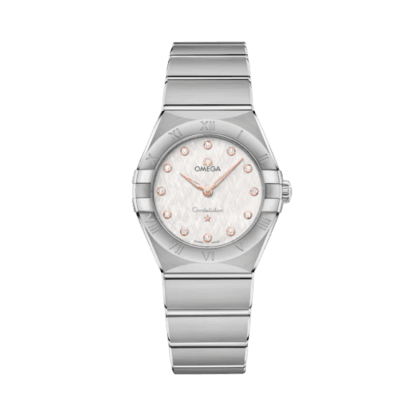 OMEGA Constellation 28mm, Cream Silvery with Diamonds