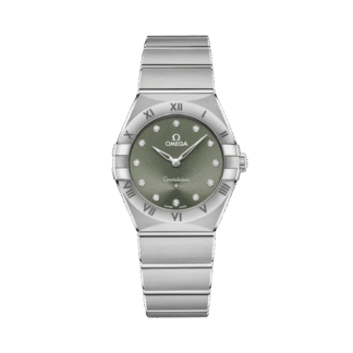 OMEGA Constellation 28mm, Green Match Dial with Diamonds WATCH
