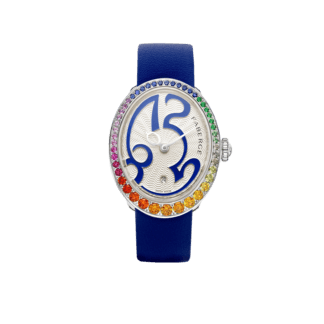 Fabergé Eggsistence ST Blue Numerals & Rainbow Sapphires Watch