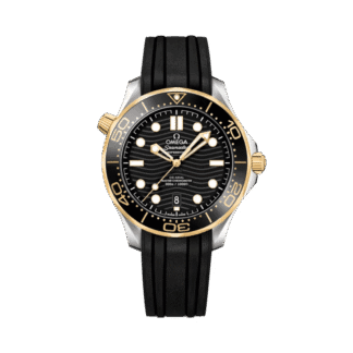OMEGA Seamaster Diver 300M 42mm, steel - Yellow gold on rubber strap watch