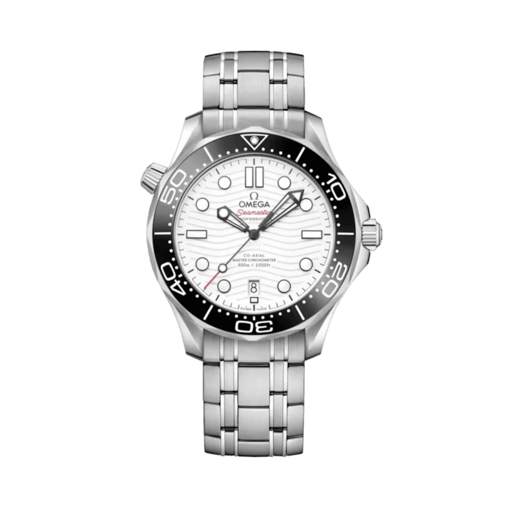 OMEGA Seamaster Diver 300M 42 mm, white dial, steel on steel