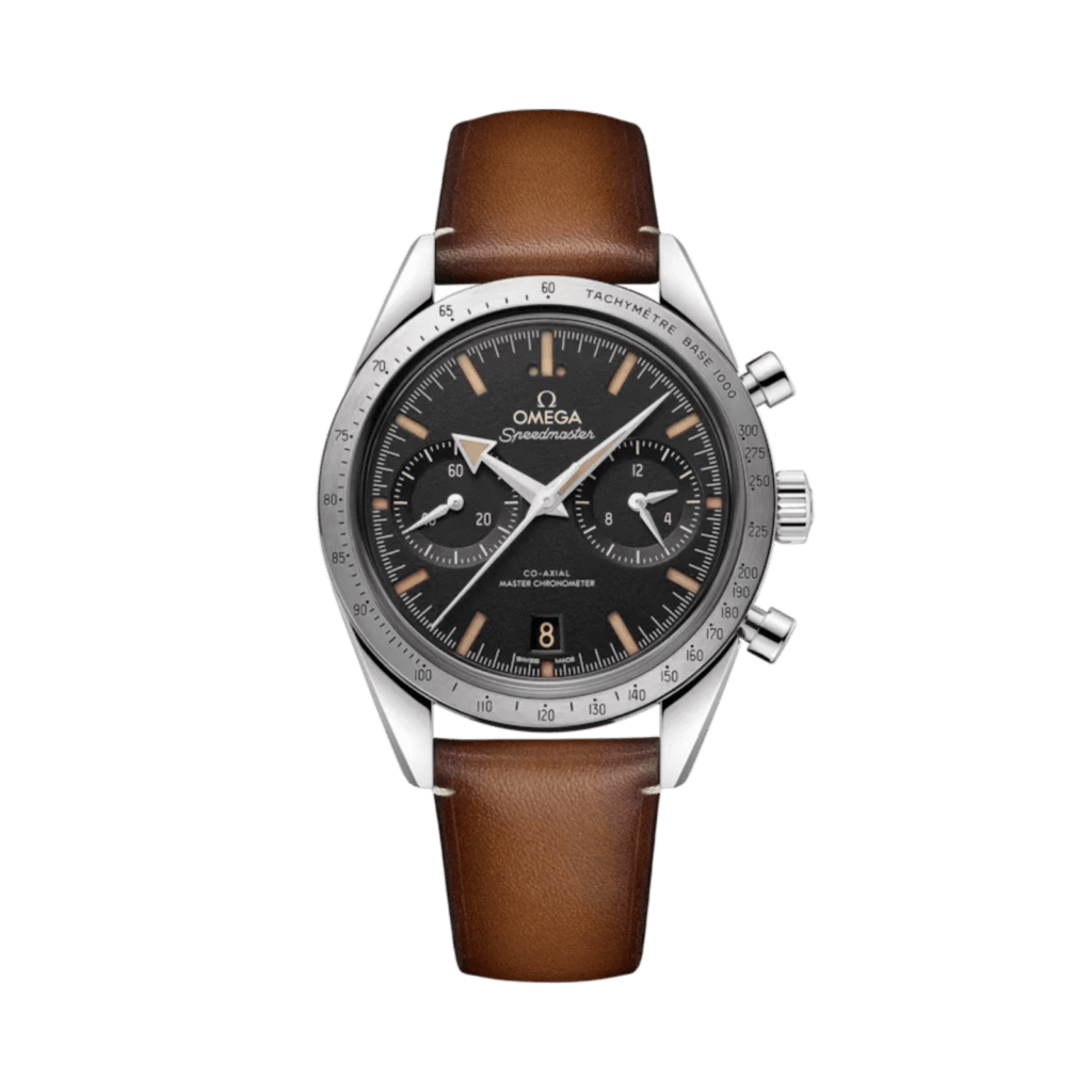 OMEGA Speedmaster '57 40.5 mm, steel on brown leather strap