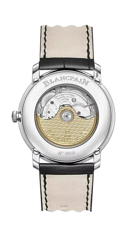 Blancpain Villeret Quantieme Complet Moon Phase, Black Strap back case