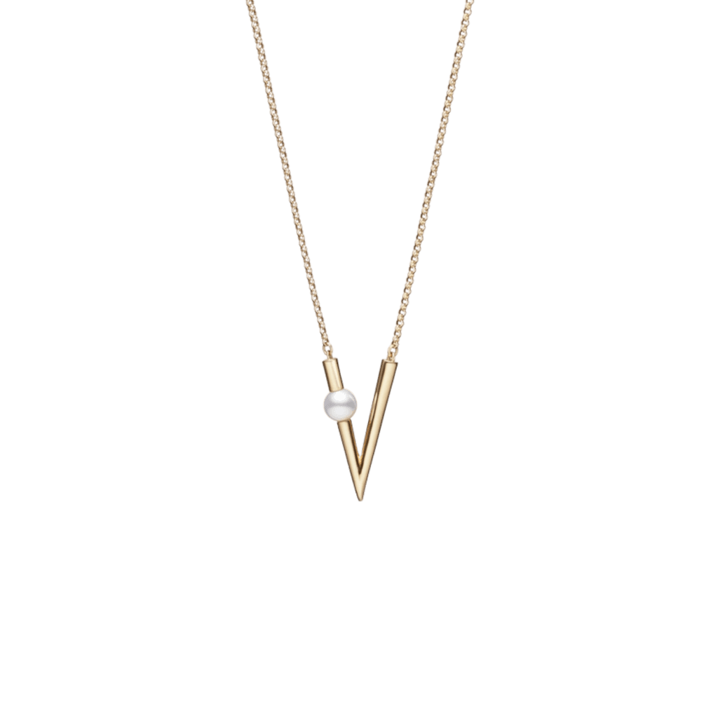 Mikimoto V Code Akoya Cultured Pearl Pendant in 18K Yellow Gold