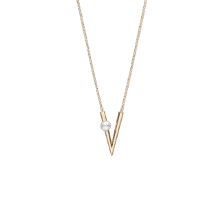 Mikimoto V Code Akoya Cultured Pearl Pendant in 18K Yellow Gold