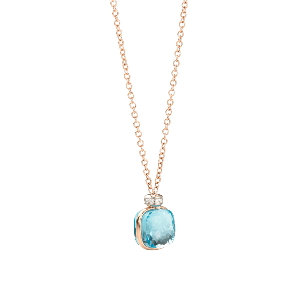 Pomellato Nudo Sky Blue Topaz & Diamonds Pendant