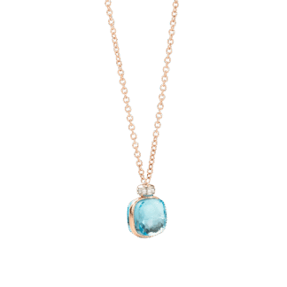 Pomellato Nudo Sky Blue Topaz & Diamonds Pendant