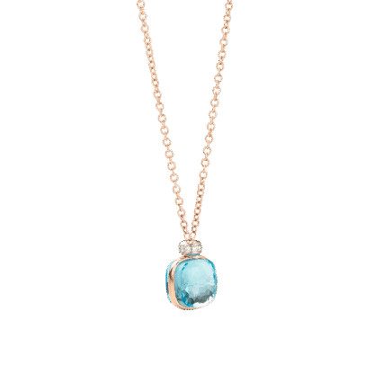 Pomellato Nudo Sky Blue Topaz & Diamonds Pendant