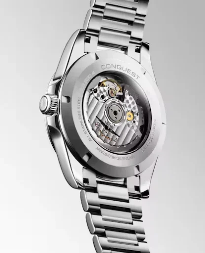Conquest Automatic 41mm, Stainless Steel, Sunray Blue Dial - backside