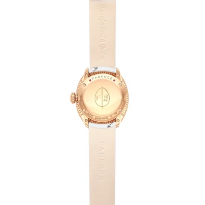 Eggsistence Diamonds Set Numerals & Rainbow Sapphires Watch - back view