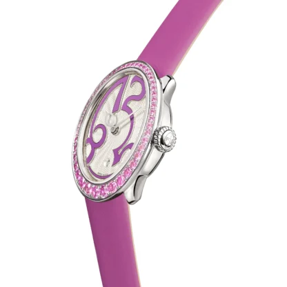Eggsistence ST Pink Numerals & Sapphires Watch - side view