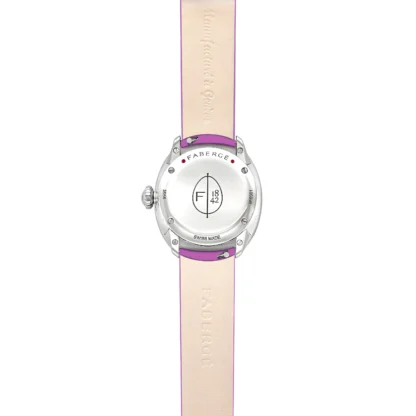 Eggsistence ST Pink Numerals & Sapphires Watch - back view