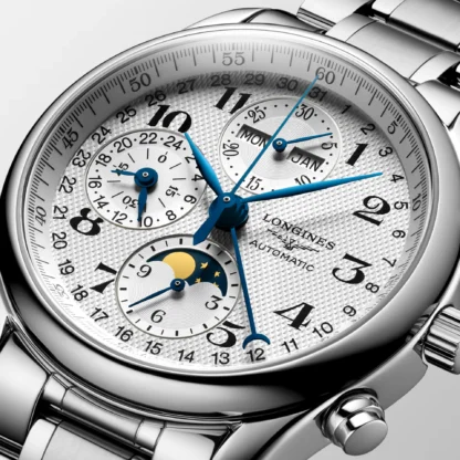 Longines Master Collection Chrono Moonphase 40mm bottom detailed view