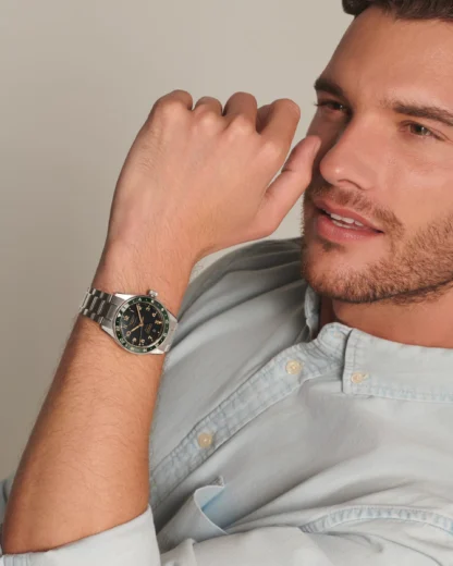 Spirit Zulu Time 39mm, Green Bezel, Stainless Steel - model 2