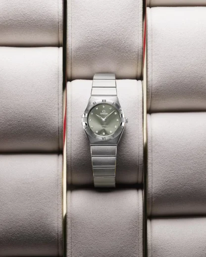 Constellation 28mm, Green Match Dial with Diamonds - portrait